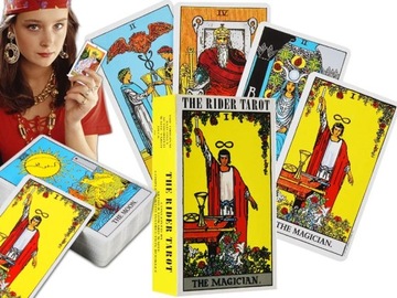 KARTY TAROTA THE RIDER TAROT 78 SZTUK WRÓŻBY Z KART ZESTAW KLASYCZNYCH KART