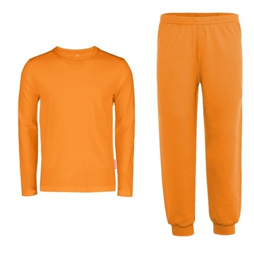 KOMPLET DZIECIĘCY POMARAŃCZOWA BLUZKA I SPODNIE DŁUGIE DO PRZEDSZKOLA 110
