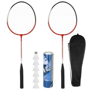 НАБОР ДЛЯ БАДМИНТОНА 9в1 БАДМИНТОННЫЕ БАЛЕТКИ РАКЕТКИ СТАВНИ ЧЕХОЛ ДЛЯ БАДМИНТОНА