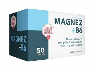 AVET PHARMA MAGNEZ + B6 Mleczan Magnezu witamina B