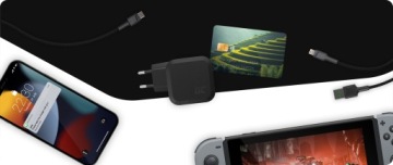 Зарядное устройство GC PowerGaN 65 Вт + кабель USB-C — USB-C 2 м
