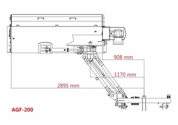 Задняя газонокосилка Jansen AGF-200 Задний боковой мульчер 2 м