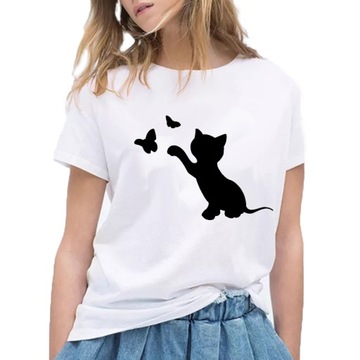 T-SHIRT KOSZULKA DAMSKA Z NADRUKIEM HIT XXL