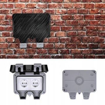 НАРУЖНАЯ РОЗЕТКА НА ПОВЕРХНОСТИ, ВОДОНЕПРОНИЦАЕМАЯ IP66 16A