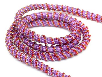 GUMKA okrągła DISCO 7mm 1M sznurek fiolet