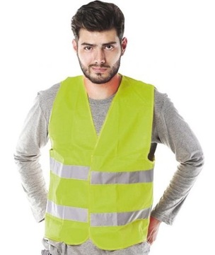 Kamizelka Ostrzegawcza z pasami odblaskowymi Na rzep Reis unisex rozmiar XL