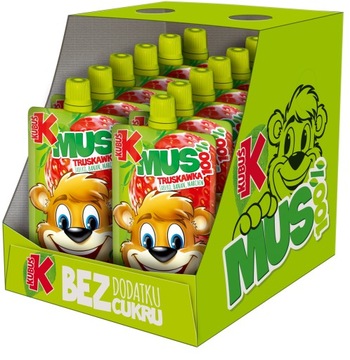 MUS KUBUŚ 12 X 100g TRUSKAWKA MARCHEW JABŁKO BANAN