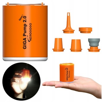 GIGA PUMP 2.0 НОВЫЙ универсальный электрический НАСОС вакуумный 5 насадок ФОНАРИК