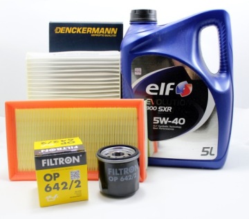FILTRY + OLEJ ELF 5W40 RENAULT CLIO III 1.2 16V