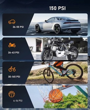 Электрический велосипедный насос Feegar, компрессор 12 В