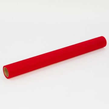 Czerwony tiul dekoracyjny w rolce pompony 50cm 50 cm 9m