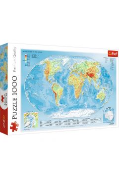 Trefl Puzzle Mapa fizyczna świata 1000 elementów