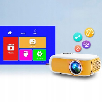LOGIT LCD проектор НАСТЕННЫЙ ПРОЕКТОР, ПОРТАТИВНЫЙ, МАЛЕНЬКИЙ, белый