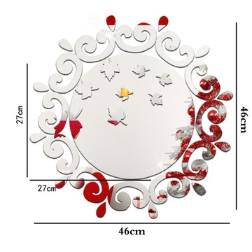 1 PC 27 CM DIY NAKLEJKA ŚCIENNA POWIERZCHNIA LUSTRA SAMODZIELNIE
