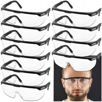OKULARY OCHRONNE ROBOCZE ANTYODPRYSKOWE GOGLE BHP