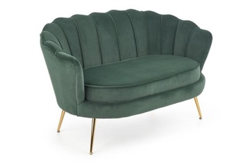 Sofa Fotel Muszelka AMORINITO XL zielony Welurowy