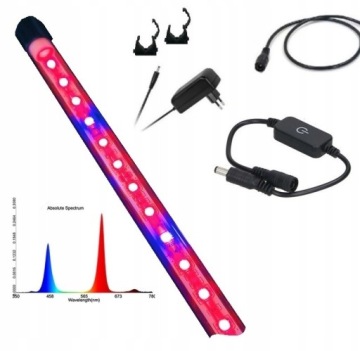 ZESTAW LED GROW DO REGAŁU IP65 ROŚLINY 40 CM