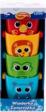 Dumel BUCKET ANIMALS Игрушки для ванны для ванны Чашки для воды 4 шт.