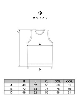 CZARNA KOSZULKA BEZ RĘKAWÓW MĘSKA TANK TOP BEZRĘKAWNIK BAWEŁNIANY MORAJ XL