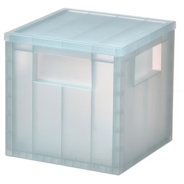 IKEA PANSARTAX POJEMNIK Z POKRYWĄ SZARONIEBIESKI