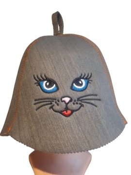 SAUNA CZAPKA FILCOWA DO SAUNY - KOTUŚ STALOWY