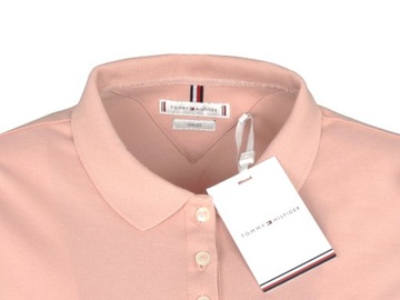 TOMMY HILFIGER polo damskie, brudny róż, Slim, XXL