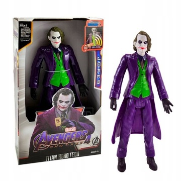 JOKER BATMAN DUŻA FIGURKA INTERAKTYWNA RUCHOMA AVENGERS ŚWIATŁO DŹWIĘK 30CM