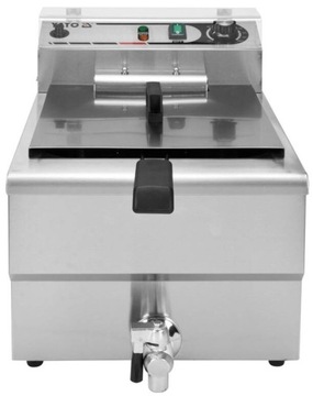 ОДИНАРНАЯ ЭЛЕКТРИЧЕСКАЯ ФРИТЮРНИЦА 12 Л СЛИВНАЯ КРЫШКА YATO 04630