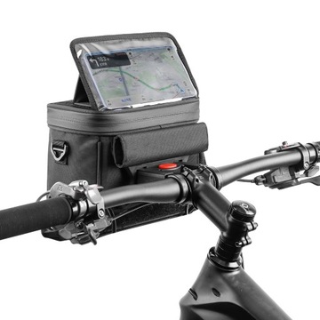SAKWA KIESZEŃ TORBA ROWEROWA NA KIEROWNICĘ NA TELEFON MAPY NAWIGACJĘ GPS