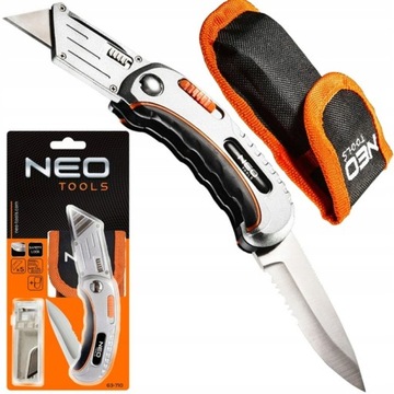 Nóż uniwersalny trapezowy 5 ostrzy ETUI 63-710 NEO TOOLS