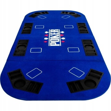 MATA DO POKERA PROFESJONALNE ROZDANIE NIEBIESKA 160x80CM POKER KASYNO
