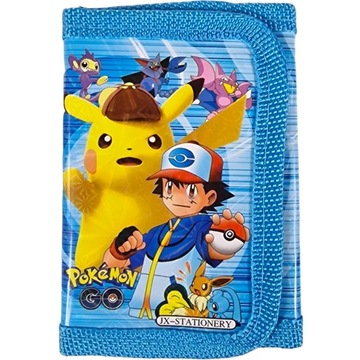 SET 2v1 POKEMON PELETKA PRE DETI + HODINKY KLASICKÁ PIKACHU PEČIATKA