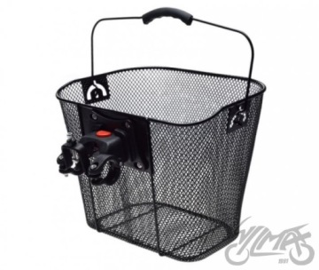 ВЕЛОСИПЕДНАЯ КОРЗИНА С ДЕРЖАТЕЛЕМ ДЛЯ РУЛЯ ЧЕРНАЯ
