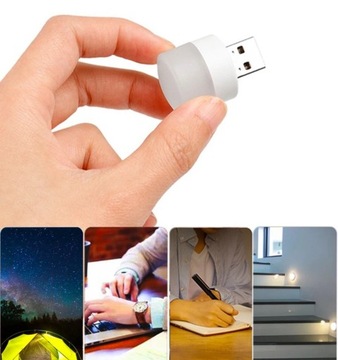 МИНИ-ЛАМПА USB 5В 1Вт LED диодная USB ВХОД НОЧНАЯ ЛАМПА БЕЛЫЙ СВЕТ 1 шт.
