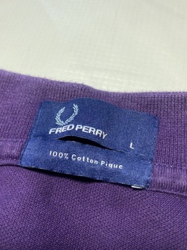 FRED PERRY ORYGINALNE FIOLETOWE POLO L