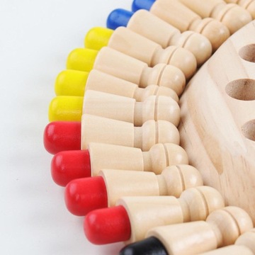 Wooden Memory Chess Set, Color Memory Chess Set, Fun Block Board Game