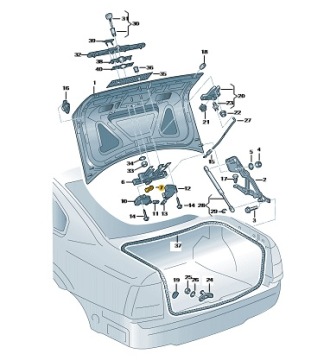 1J0962103A VW AUDI SKODA ЗАДНЯЯ ДВЕРЬ ИЗ МИКРОСТИКА НОВАЯ OE