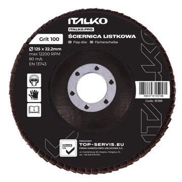 АБРАЗИВНЫЙ ДИСК ЛАМПОЧНО-ШЛИФОВАЛЬНЫЙ ДИСК 125 P100