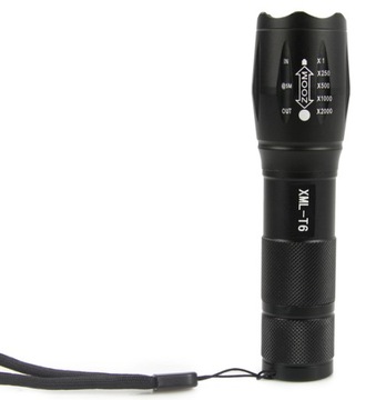 МОЩНЫЙ ТАКТИЧЕСКИЙ ФОНАРЬ ZOOM XML-T6 БОЛЬШОГО ДЕЙСТВИЯ