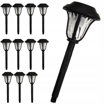 LAMPA OGRODOWA SOLARNA LED ZESTAW 12 szt Słupek