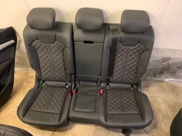 КОМПЛЕКТ СИДЕНИЙ AUDI Q5 80A S-LINE КРАСНАЯ РЕЗЬБА БОКОВАЯ ЧЕЛКА OLUFSEN КОЖА EU