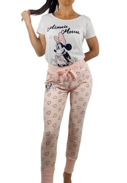 Piżama damska Disney Myszka Minnie Mouse bluzka długie spodnie XL róż