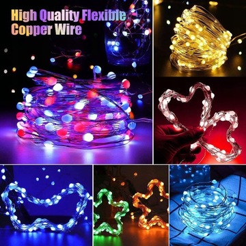 100 СВЕТОДИОДНЫХ РОЖДЕСТВЕНСКИХ ОГНИ RGB С ПРОГРАММАТОРОМ