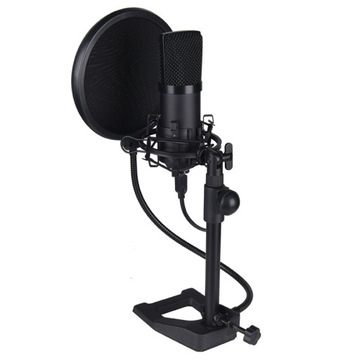USB-КОНДЕНСАТОРНЫЙ МИКРОФОН + ПОДСТАВКА ДЕРЖАТЕЛЬ ДЛЯ ФИЛЬТРОВ КОРЗИНА ДЛЯ ФИЛЬТРОВ DNA PODCAST 700