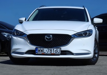 Mazda 6 III Sport Kombi Facelifting 2018 2.0 Skyactiv-G 145KM 2022 Mazda 6 aut Krajowa Biała Perła ACC HUD Blis Full-LED ogrzew.Kierow.+Fotele, zdjęcie 27