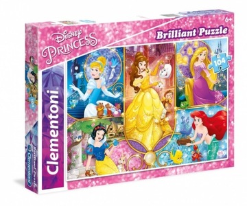 Puzzle Brilliant Disney - Księżniczki (104 elementów)