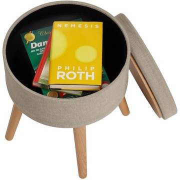 Табурет Yara, имитация льна