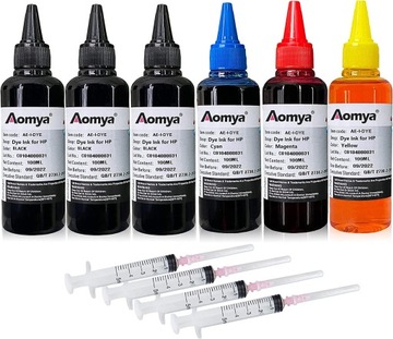 Aomya zestaw do napełniania atramentem, 6 x 100 ml