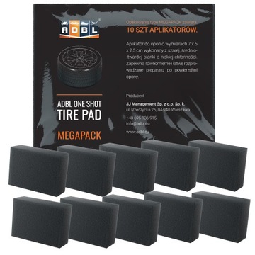 ADBL Aplikator One Shot Tire Pad zestaw 10 sztuk aplikatorów do opon