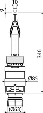 СЛИВНОЙ КЛАПАН DELFIN ДЛЯ БЕТОННЫХ СИСТЕМ